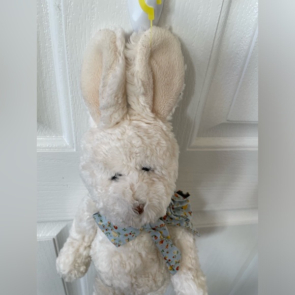 GUND Easter Bunny Plush Bunny Rabbit Plush Floral Cotton Bow Tie 14” - Picture 6 of 6